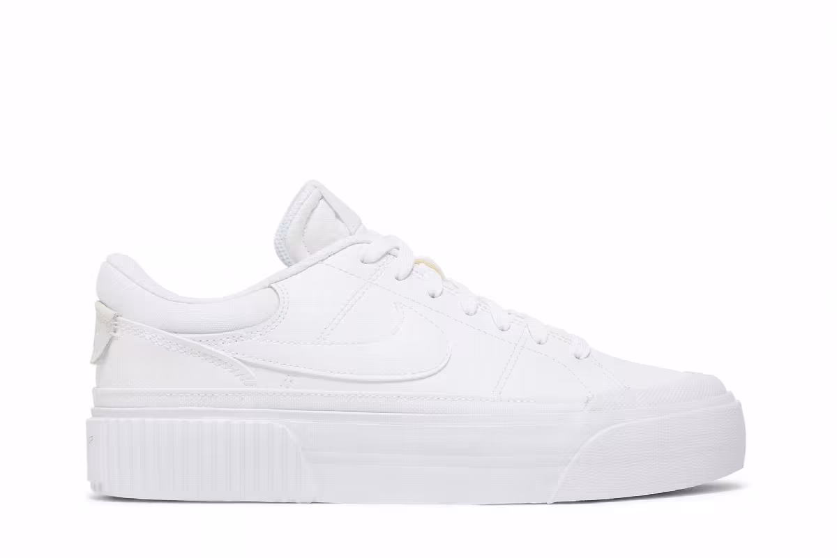 Nike Women's Court Legacy Lift Triple White, view 2