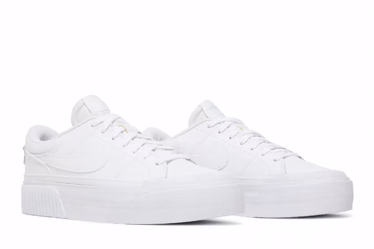 Nike Women's Court Legacy Lift Triple White, view 9