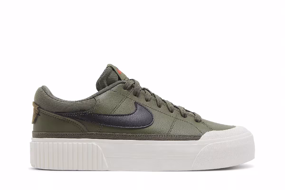 Nike Women's Court Legacy Lift Medium Olive, view 2