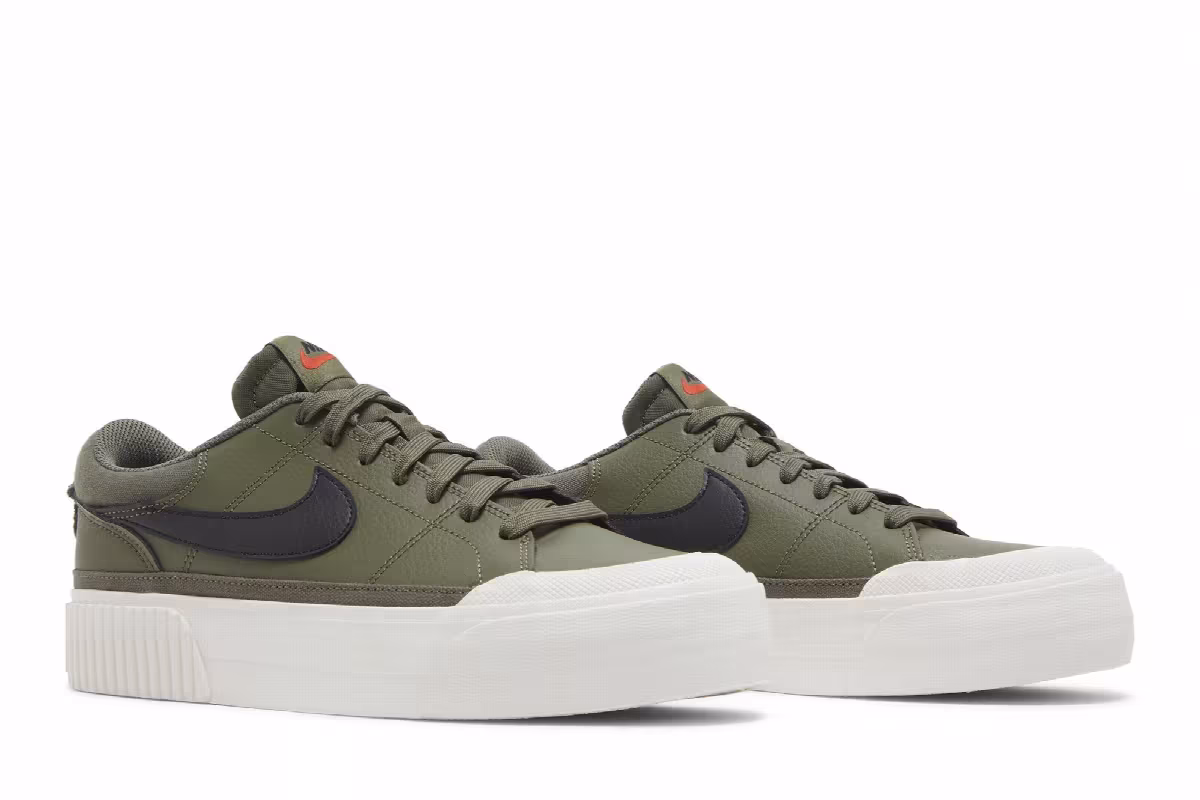 Nike Women's Court Legacy Lift Medium Olive, view 9