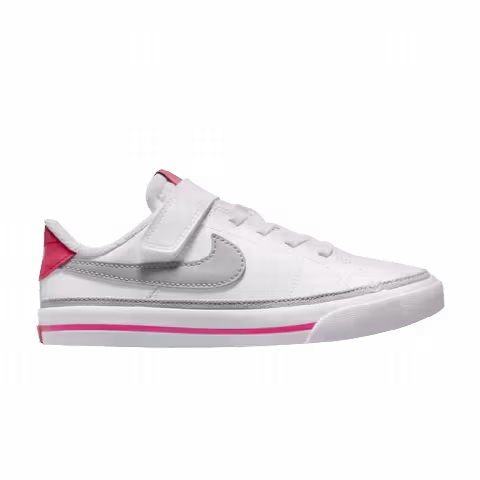 Nike Court Legacy PS 'White Pink Prime Light Smoke Grey'
