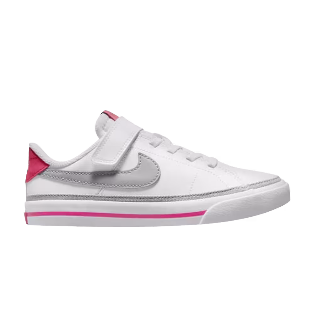 Nike Court Legacy PS White Pink Prime Light Smoke Grey