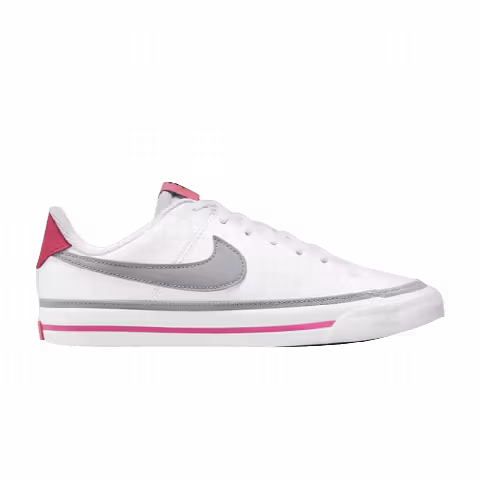 Nike Court Legacy GS 'White Pink Prime Light Smoke Grey'