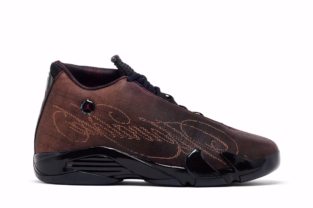 Mowalola x Air Jordan 14 Burnt Red, view 2