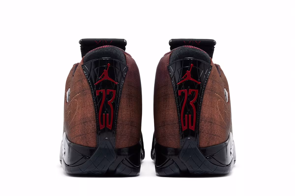 Mowalola x Air Jordan 14 Burnt Red, view 7