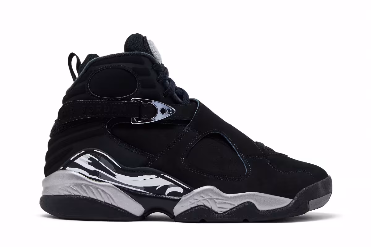 Air Jordan 8 GS Chrome 2026, view 2