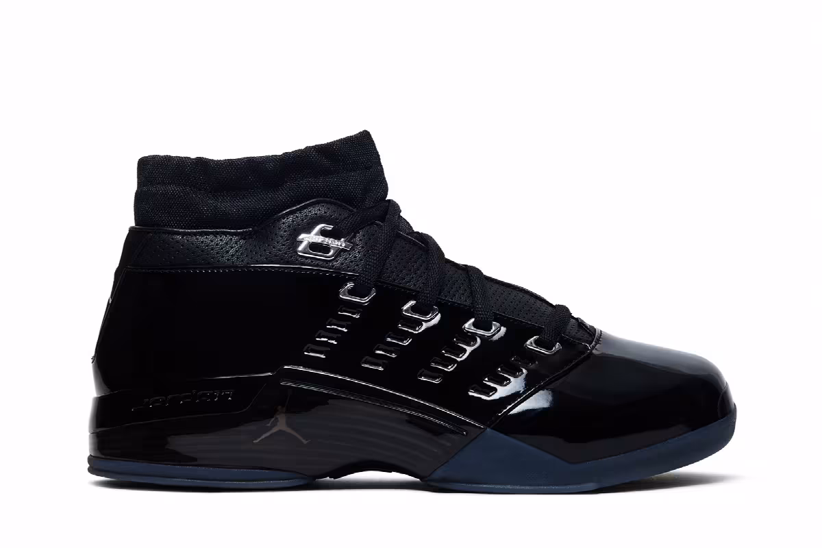 Air Jordan 17 Low Black Patent, view 2