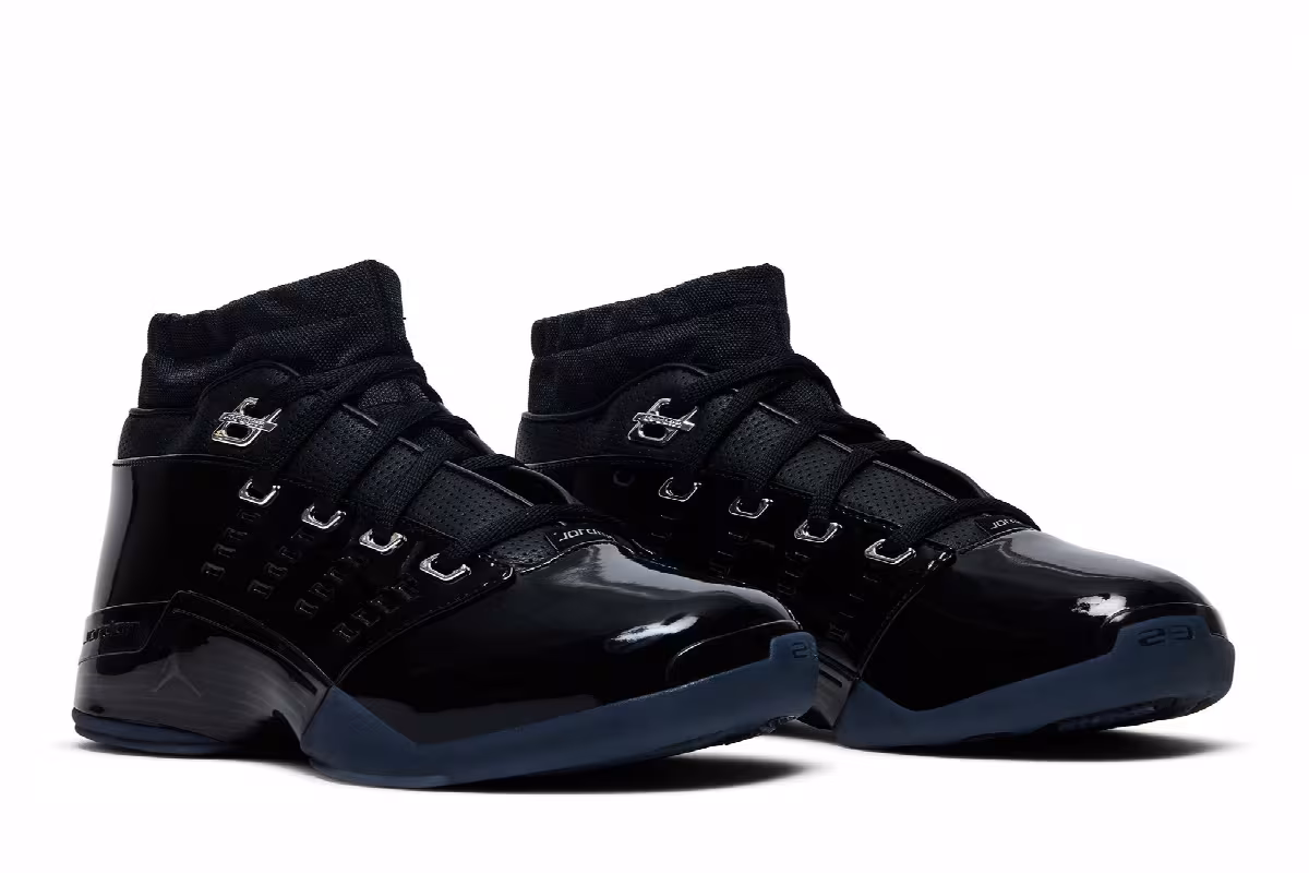 Air Jordan 17 Low Black Patent, view 9