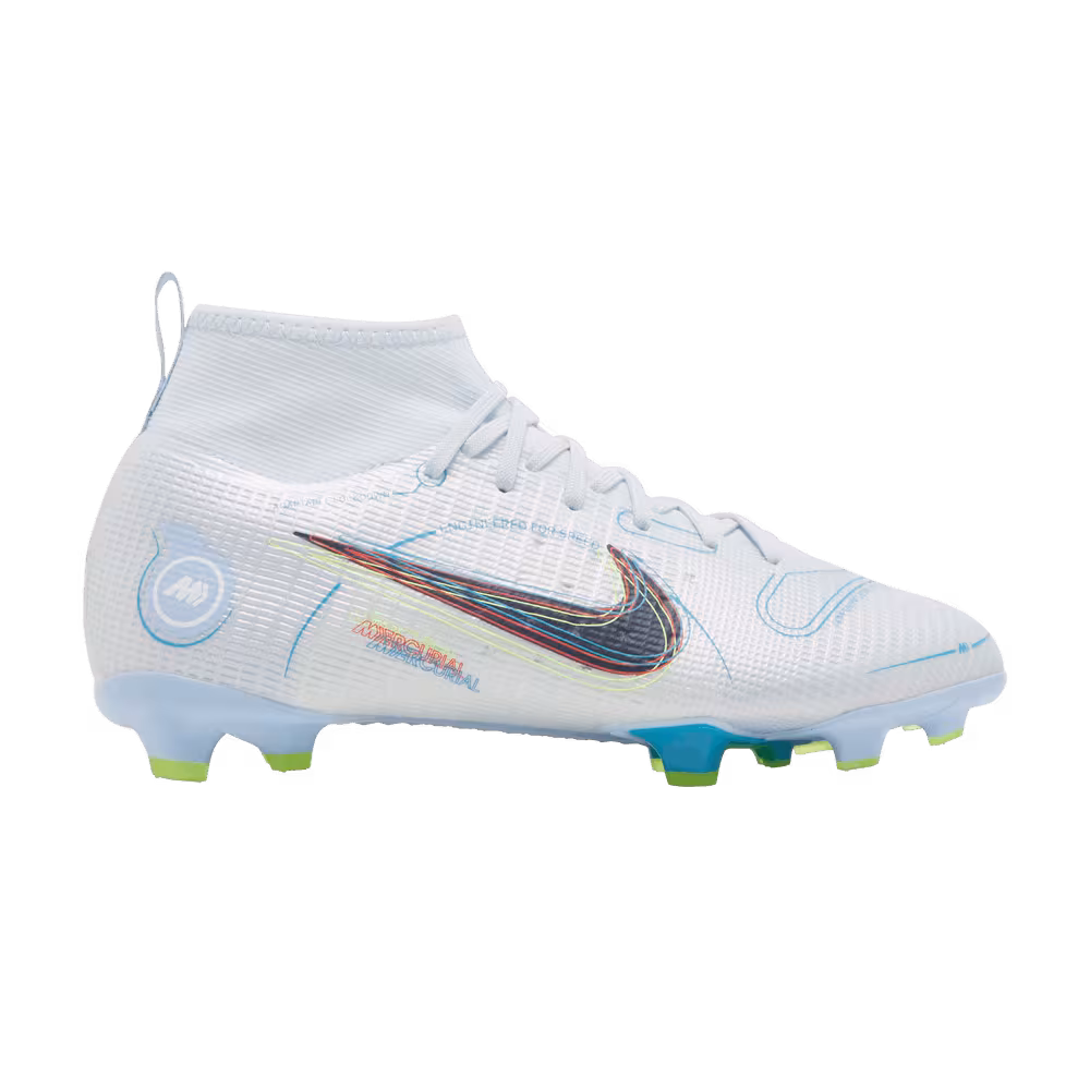 Nike Mercurial Superfly 8 Pro FG GS Football Grey Light Marine