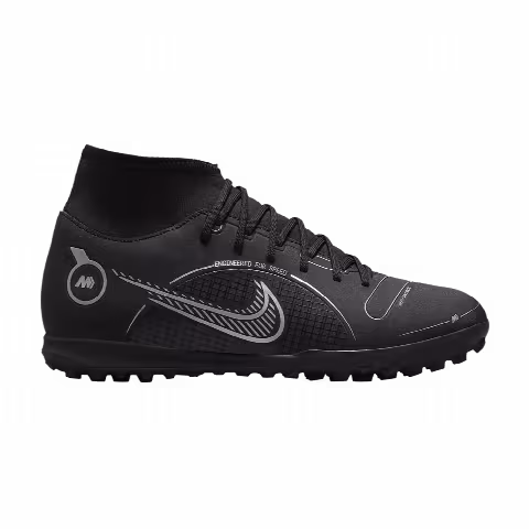 Nike Mercurial Superfly 8 Club TF 'Black Metallic Silver'