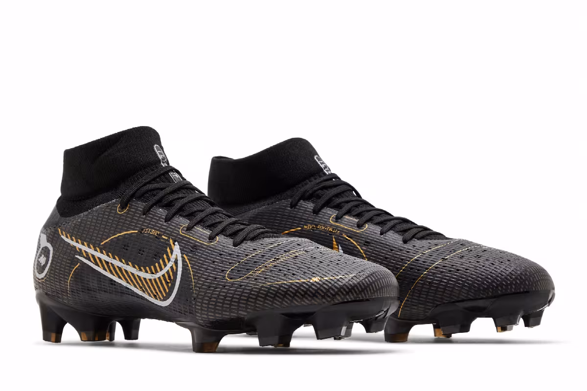 Nike Mercurial Superfly 8 Pro FG Black Metallic Gold, view 9