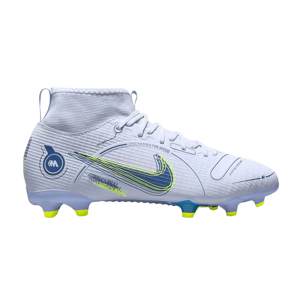Nike Mercurial Superfly 8 Academy MG GS Football Grey Dark Marina Blue