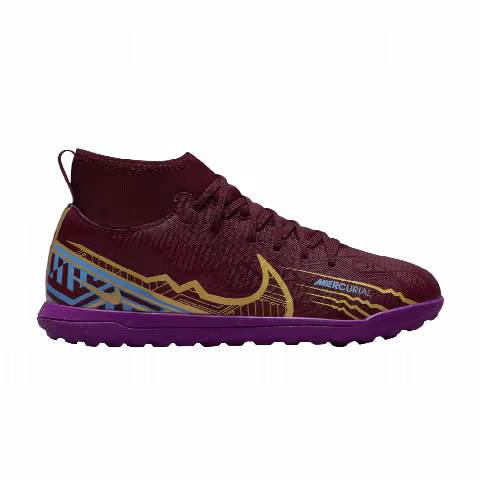 Kylian Mbappé x Nike Mercurial Superfly 9 Club TF GS 'Dark Beetroot'