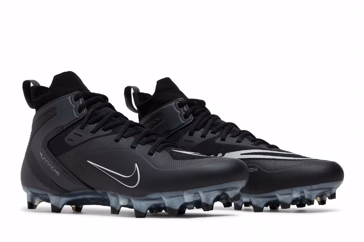 Nike Alpha Huarache 8 Elite Black Light Smoke Grey, view 9