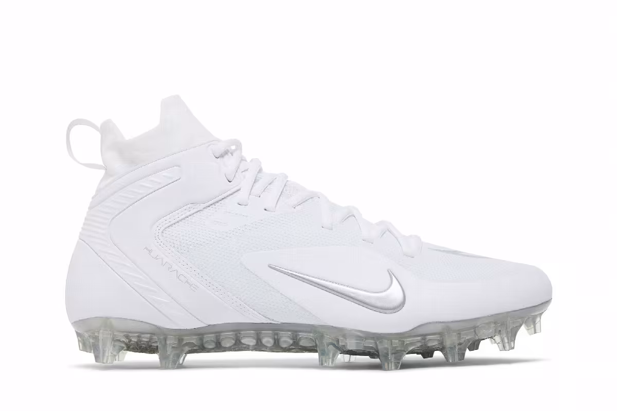 Nike Alpha Huarache 8 Elite White Metallic Silver, view 2
