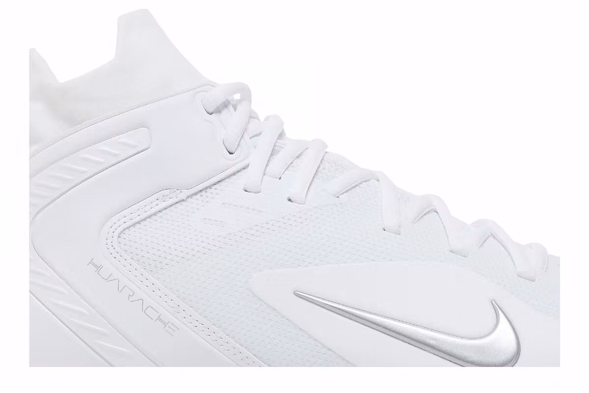 Nike Alpha Huarache 8 Elite White Metallic Silver, view 3