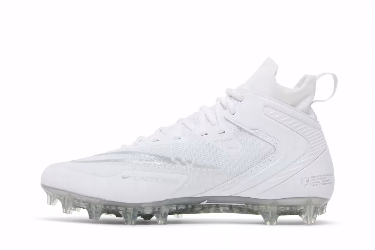 Nike Alpha Huarache 8 Elite White Metallic Silver, view 4