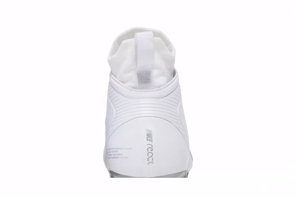 Nike Alpha Huarache 8 Elite White Metallic Silver, view 8