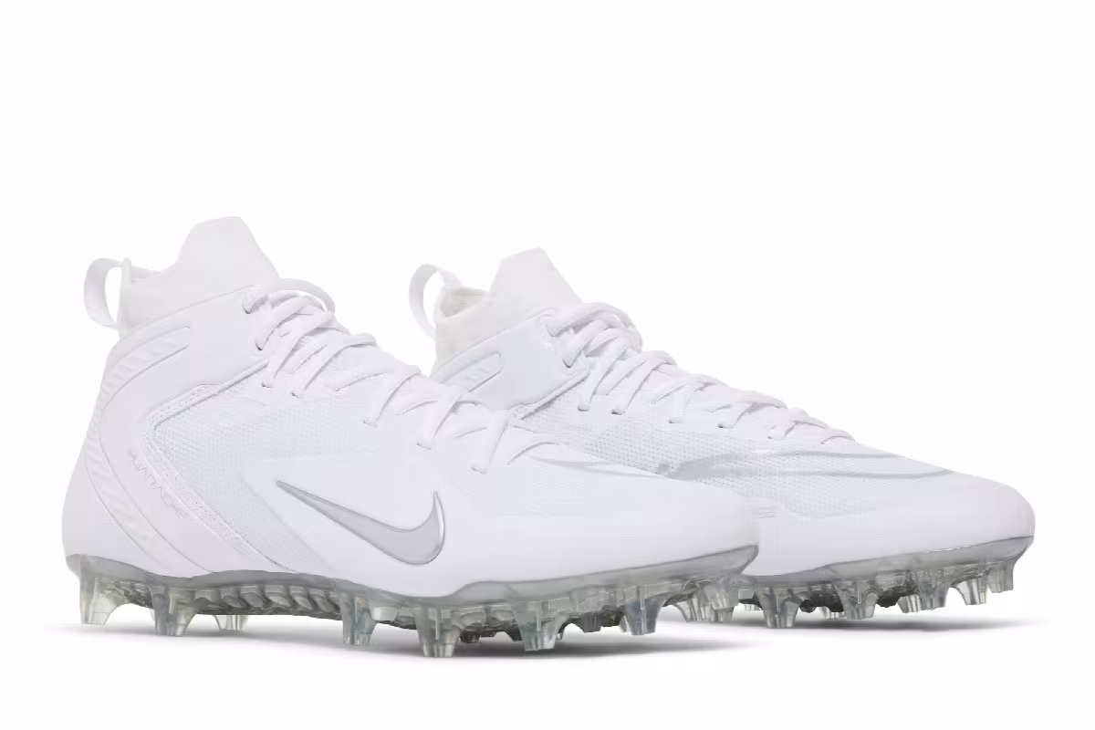 Nike Alpha Huarache 8 Elite White Metallic Silver, view 9