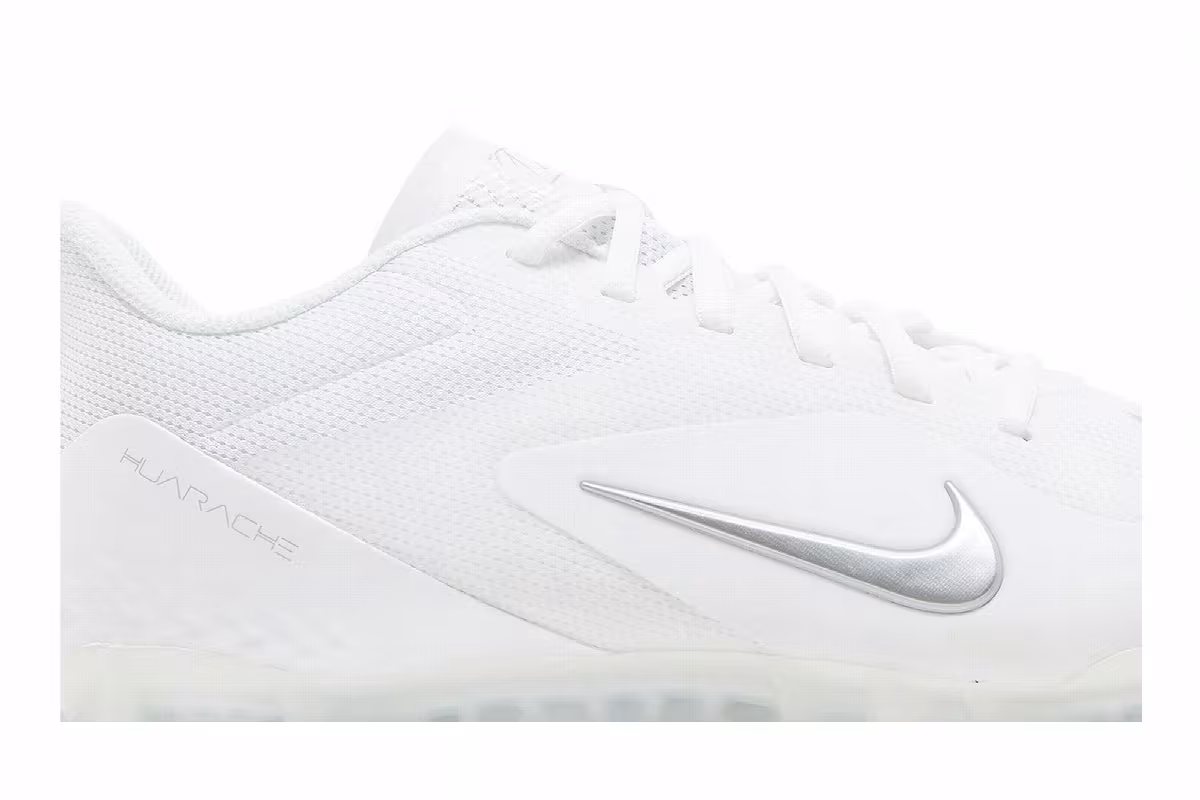 Nike Alpha Huarache 8 Pro White Metallic Silver, view 3