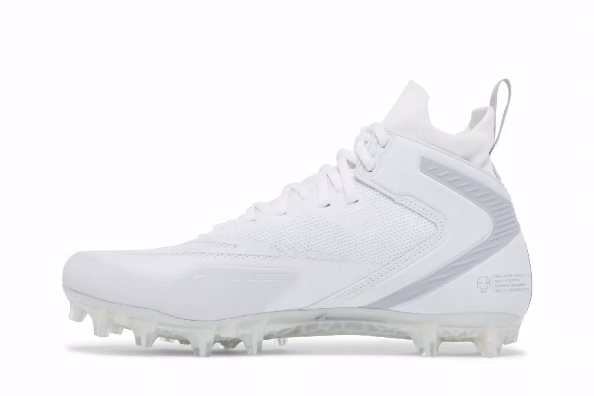 Nike Alpha Huarache 8 Elite White Pure Platinum, view 4
