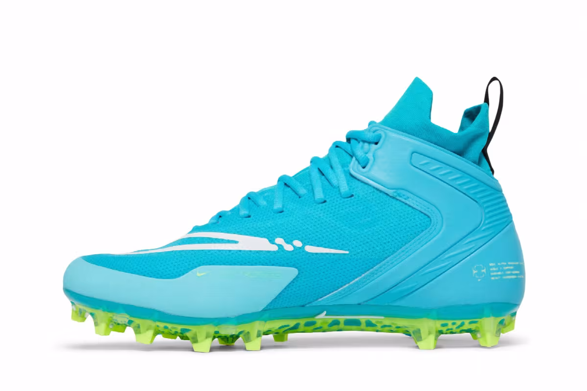 Nike Alpha Huarache 8 Elite Turquoise Blue, view 4