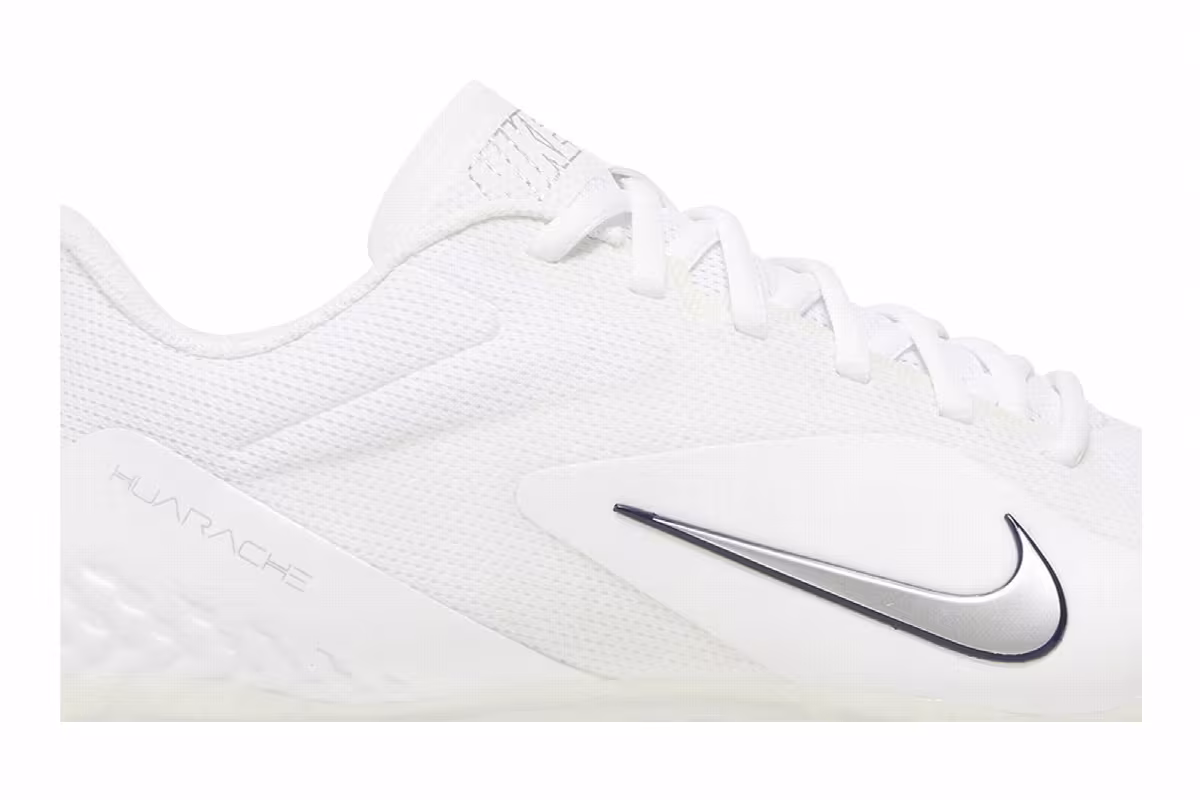 Nike Alpha Huarache 8 Pro White College Navy, view 3
