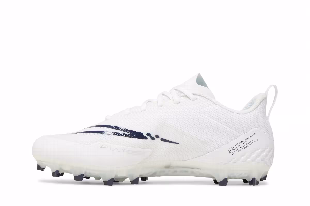 Nike Alpha Huarache 8 Pro White College Navy, view 4