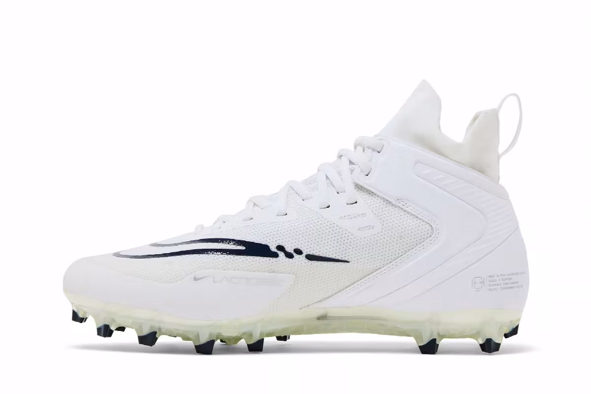 Nike Alpha Huarache 8 Elite White College Navy, view 4
