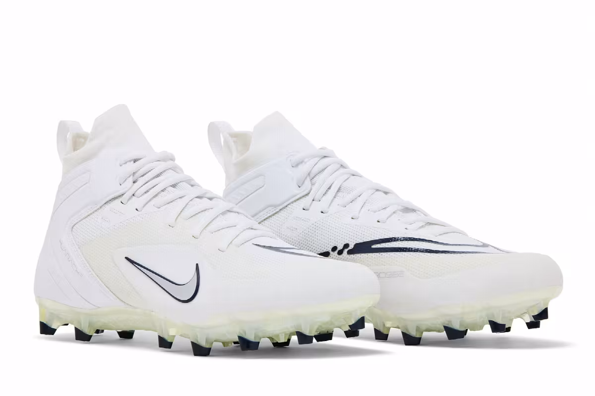Nike Alpha Huarache 8 Elite White College Navy, view 9