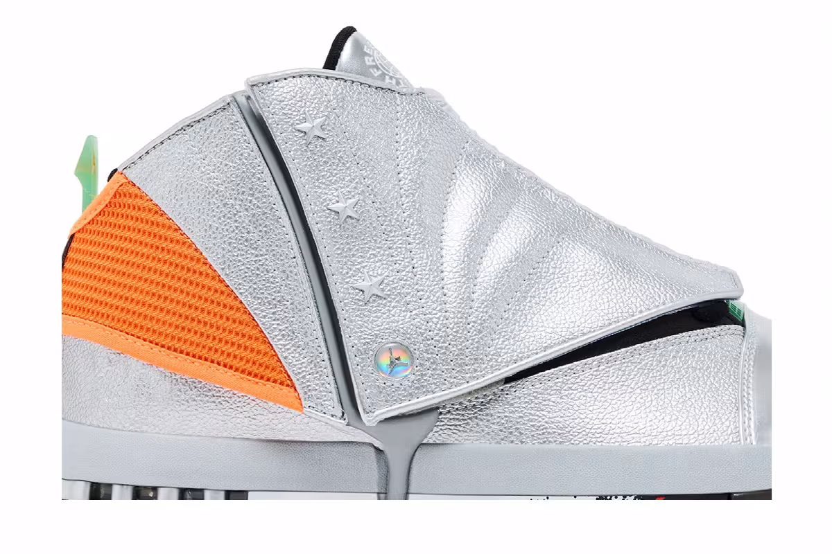 Free The Youth x Air Jordan 16 OG Metallic Silver, view 3
