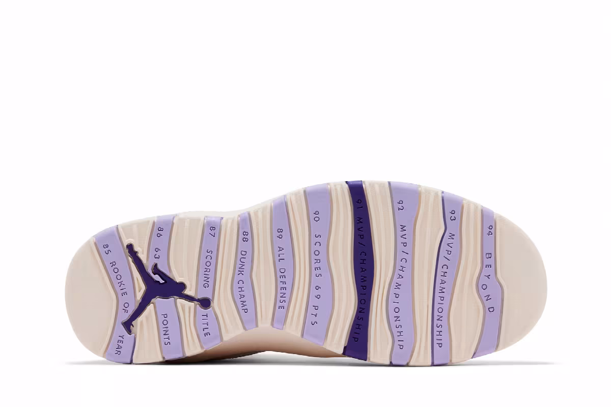 Women's Air Jordan 10 Hydrangeas, view 5