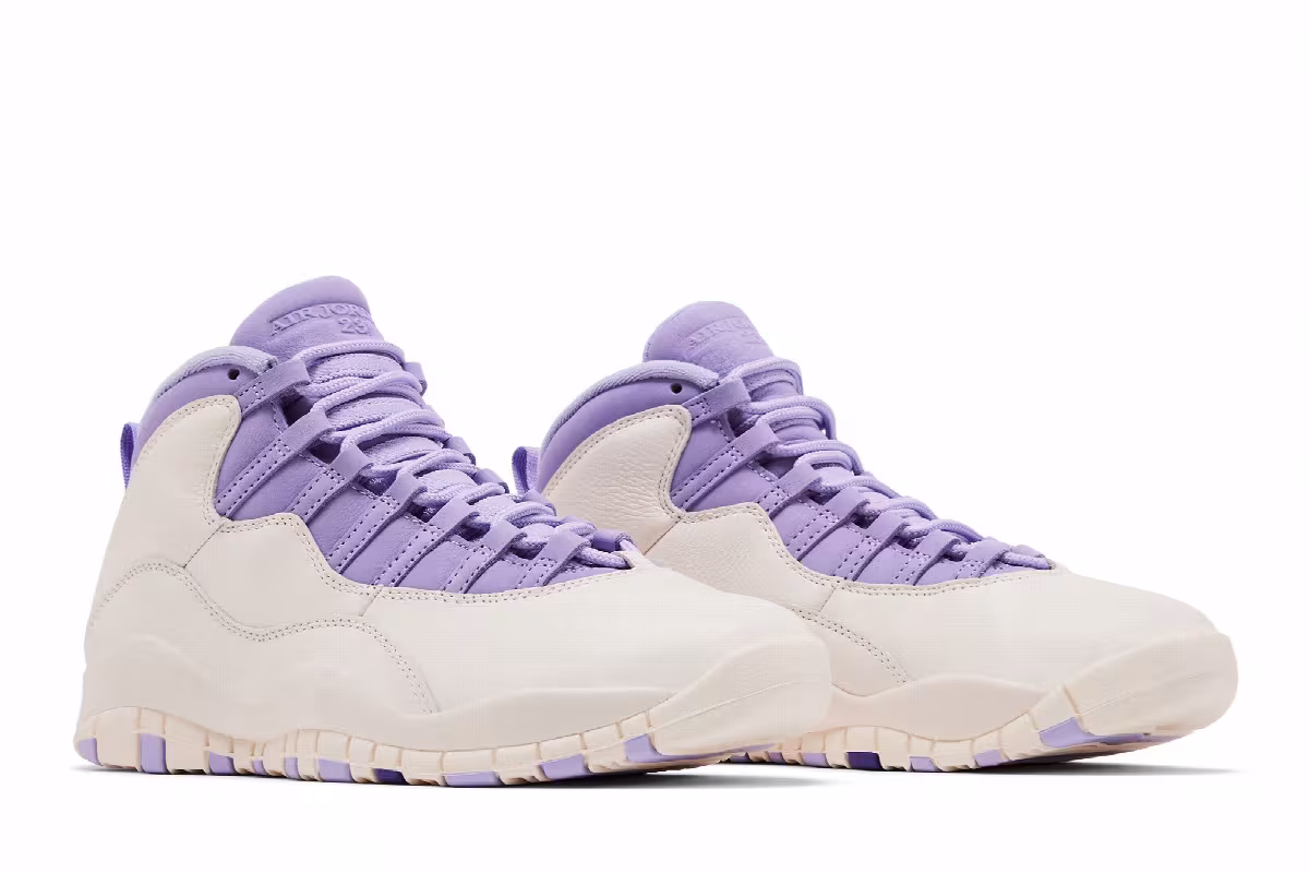 Women's Air Jordan 10 Hydrangeas, view 9