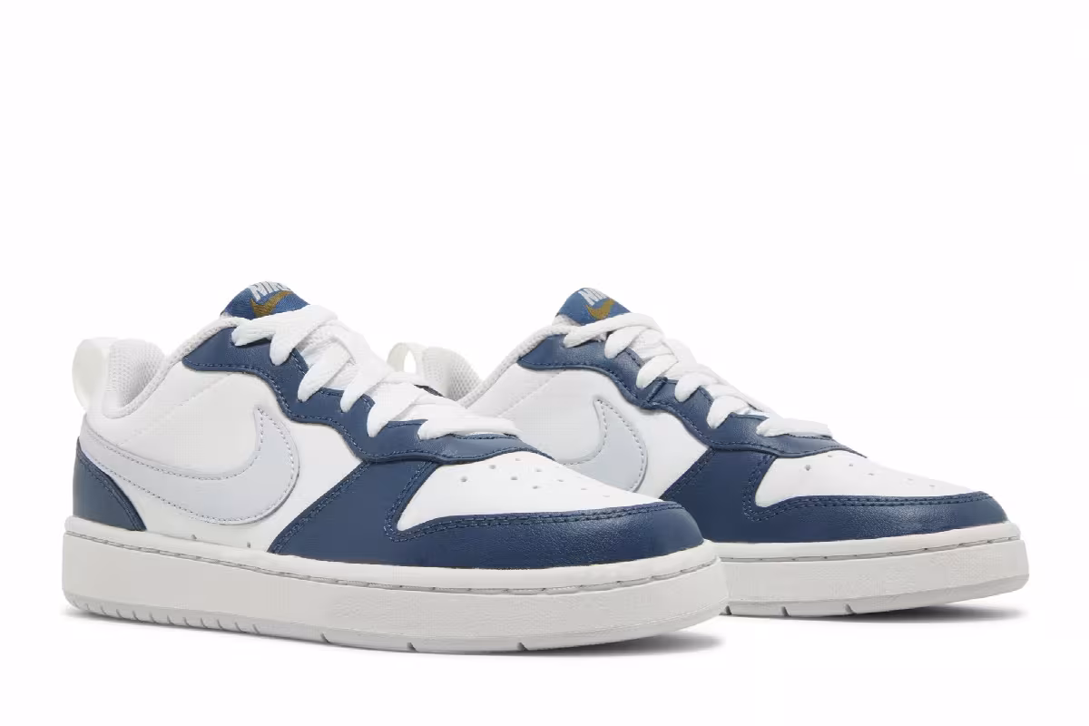 Nike Court Borough Low 2 SE GS White Valerian Blue, view 9
