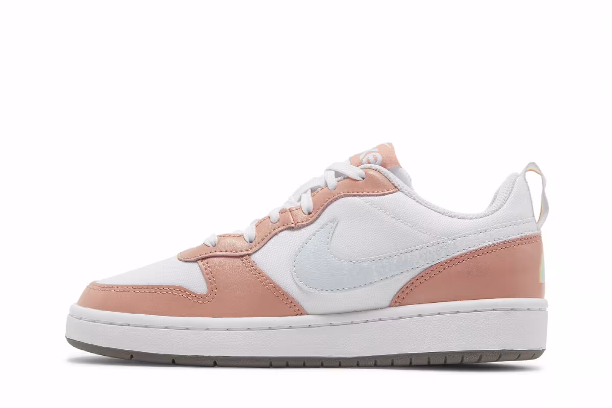 Nike Court Borough Low 2 SE GS White Light Madder Root, view 4