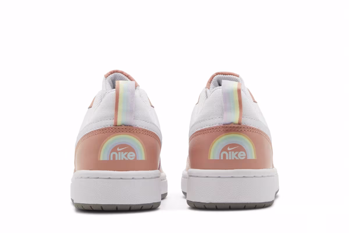 Nike Court Borough Low 2 SE GS White Light Madder Root, view 7