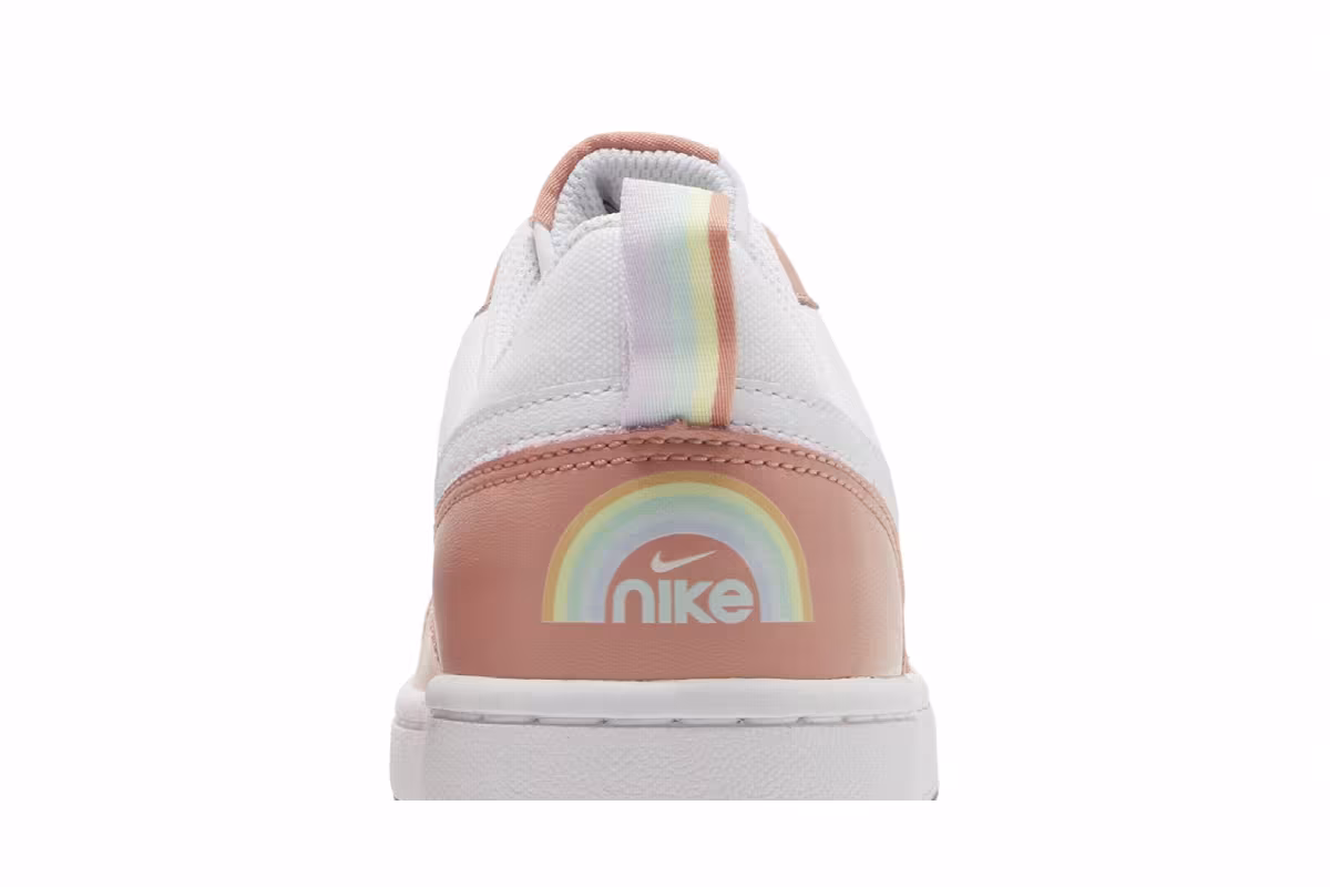Nike Court Borough Low 2 SE GS White Light Madder Root, view 8