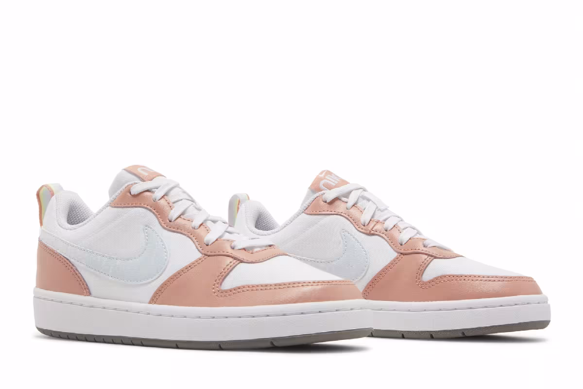 Nike Court Borough Low 2 SE GS White Light Madder Root, view 9