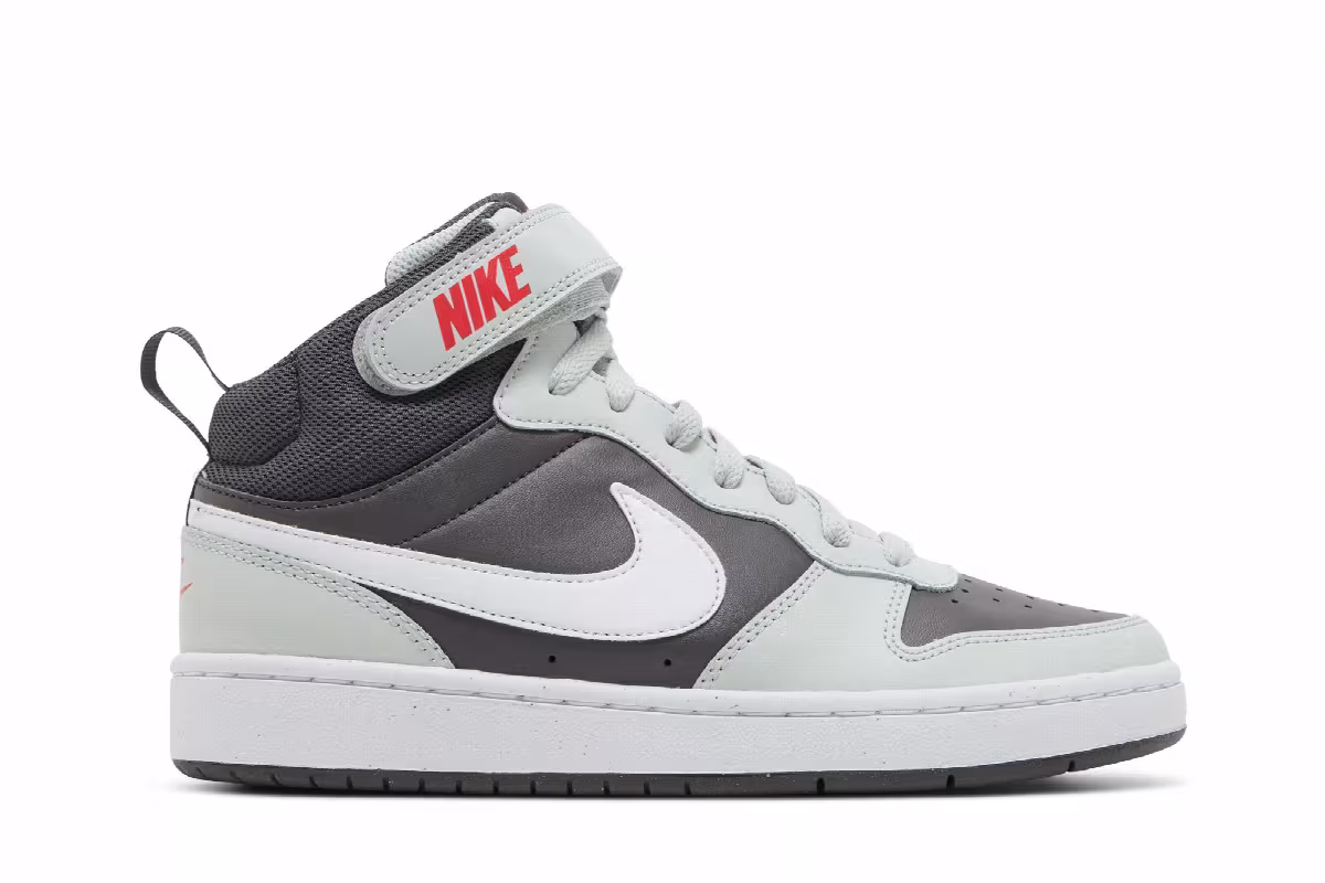Nike Court Borough Mid 2 GS Medium Ash Light Silver, view 2