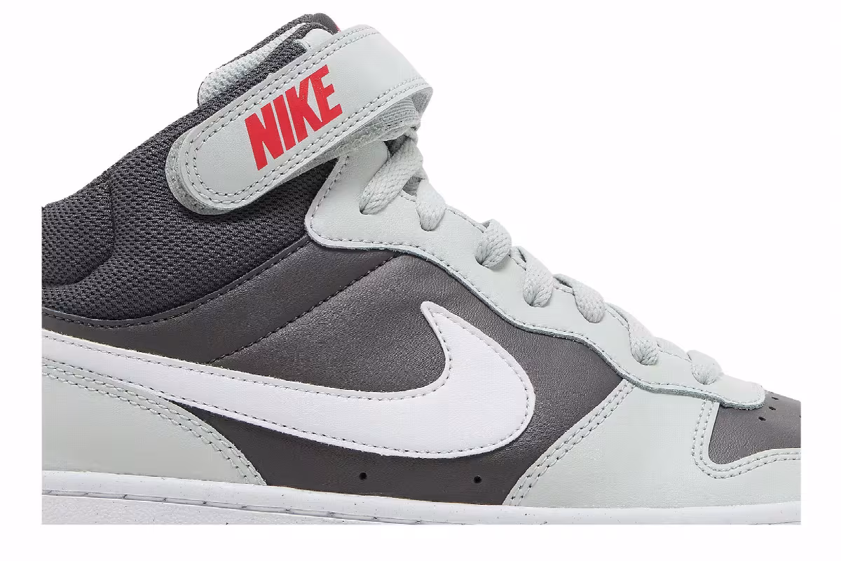 Nike Court Borough Mid 2 GS Medium Ash Light Silver, view 3