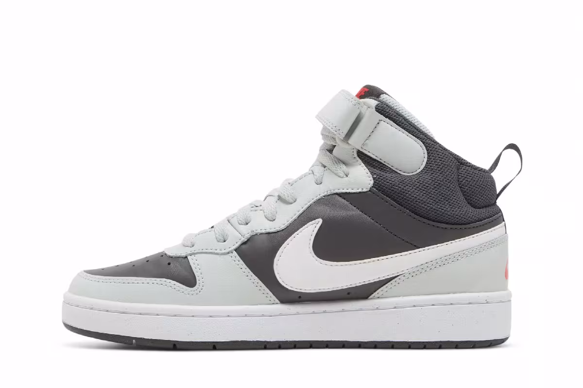 Nike Court Borough Mid 2 GS Medium Ash Light Silver, view 4