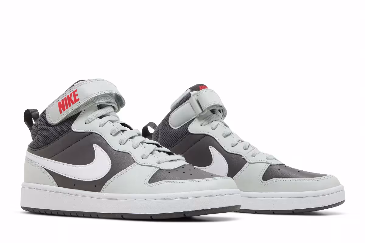 Nike Court Borough Mid 2 GS Medium Ash Light Silver, view 9