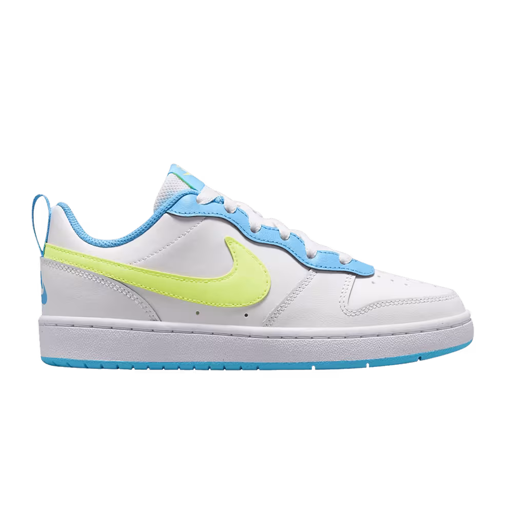 Nike Court Borough Low 2 GS White Baltic Blue Volt