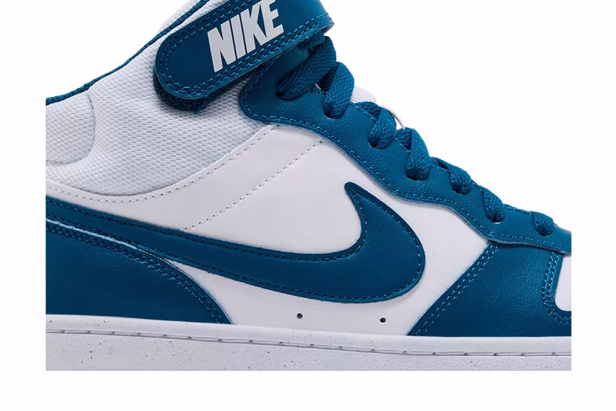 Nike Court Borough Mid 2 GS White Marina, view 3