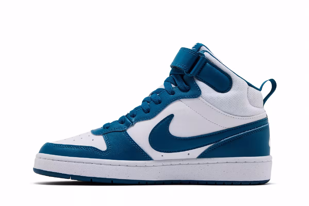 Nike Court Borough Mid 2 GS White Marina, view 4