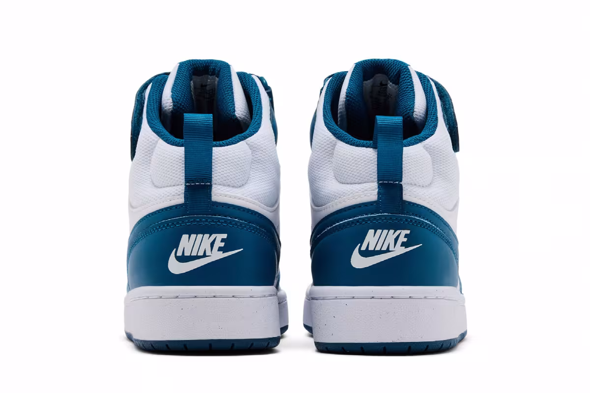 Nike Court Borough Mid 2 GS White Marina, view 7