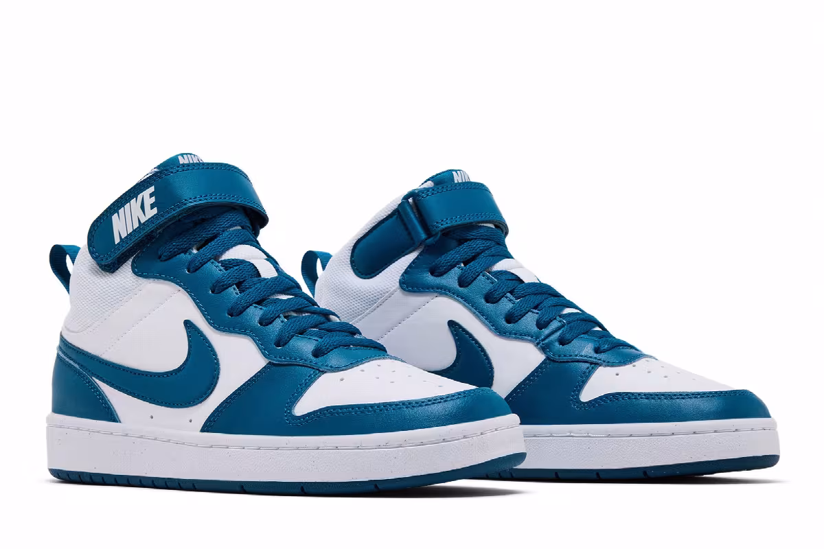 Nike Court Borough Mid 2 GS White Marina, view 9