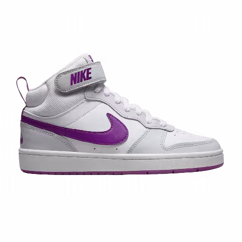 Nike Court Borough Mid 2 GS 'Pure Platinum Vivid Purple'