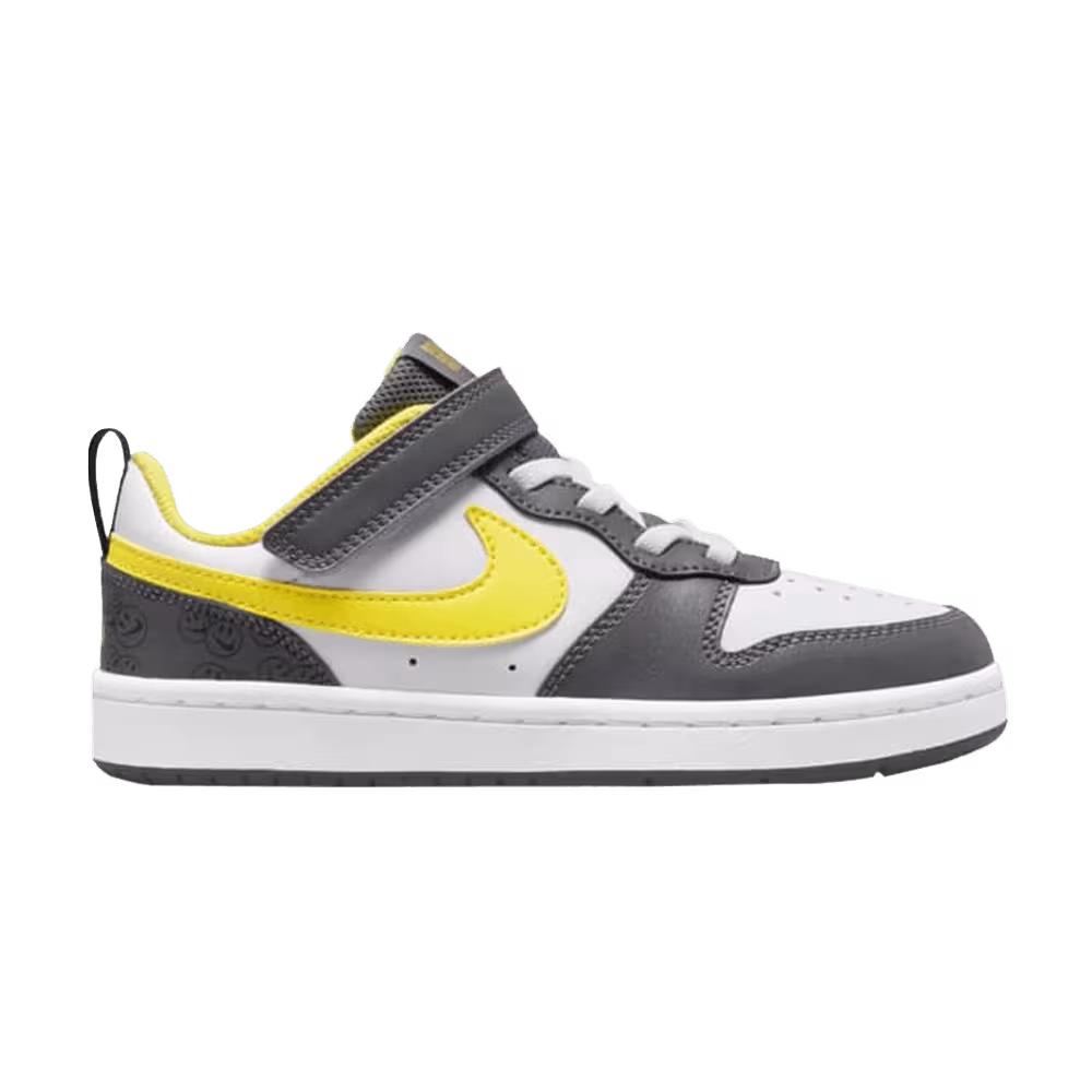 Nike Court Borough Low 2 SE PS White Iron Grey Yellow Strike