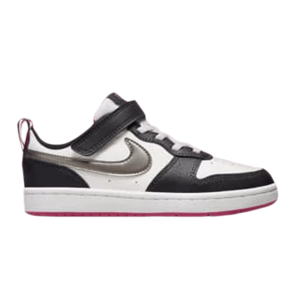 Nike Court Borough Low 2 SE PS White Pink Prime Metallic Pewter